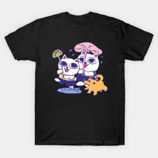 I draw some pastel nekojiru playing in the rain / cat soup manga 05 T-Shirt